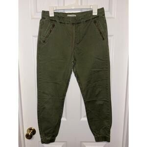 Bullhead khaki green chino drawstring joggers size medium